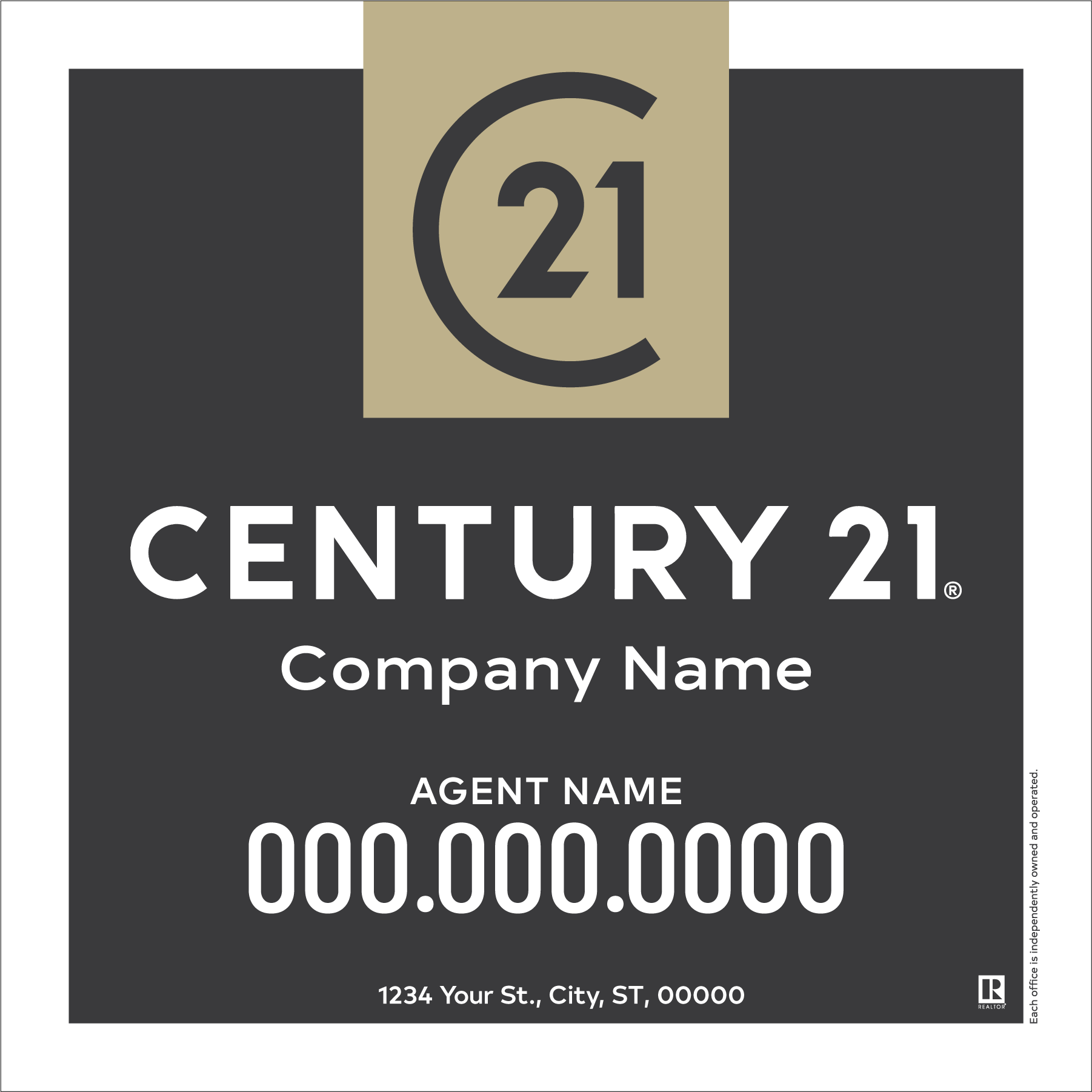 24" x 24" Sign Option E