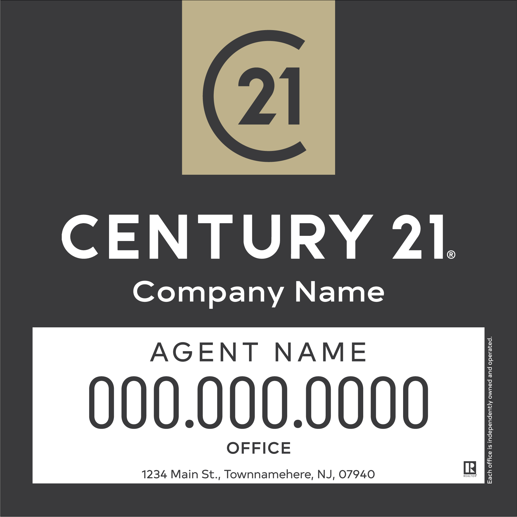 24" x 24" Sign Option F